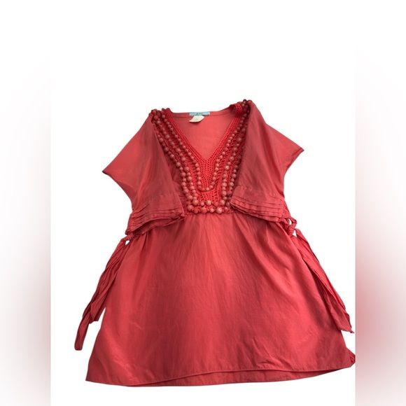 Marciano Tops - Marciano.  Coral V-Neck Top